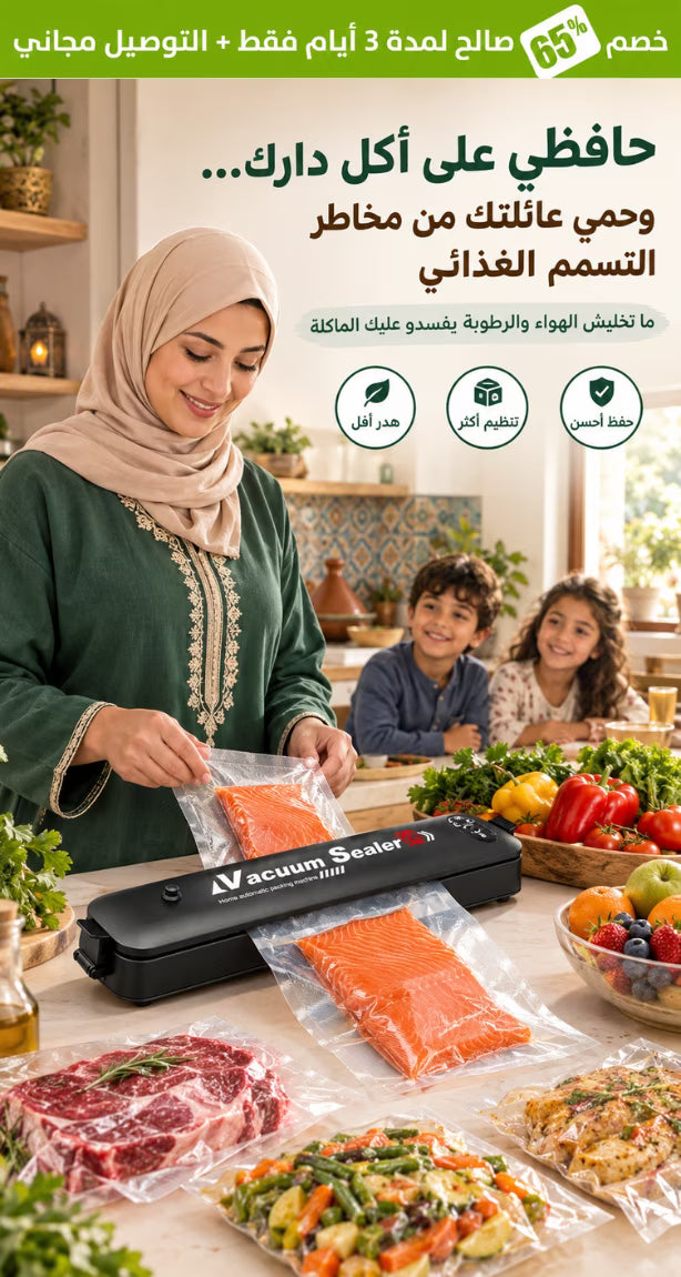 جهاز إزالة الهواء من الأكياس للحفاظ على الطعام
